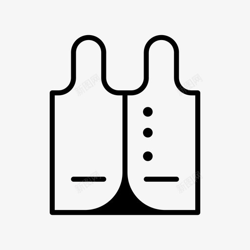 马甲衣服时装图标svg_新图网 https://ixintu.com 时装 衣服 马甲