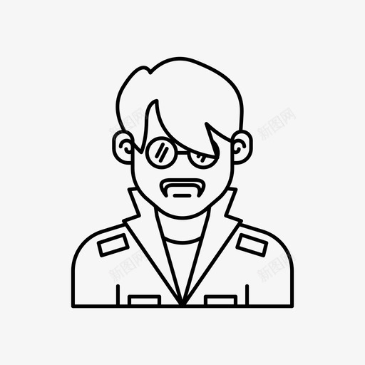 戴眼镜的男人化身胡子图标svg_新图网 https://ixintu.com 化身 化身男人 戴眼镜的男人 用户 胡子