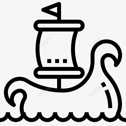维京船海盗船奇幻图标svg_新图网 https://ixintu.com 奇幻 海盗 海盗船 游戏 维京船
