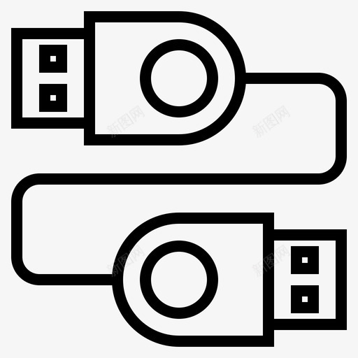 usb线连接数据图标svg_新图网 https://ixintu.com usb线 小工具 技术 数据 网络 连接 链接