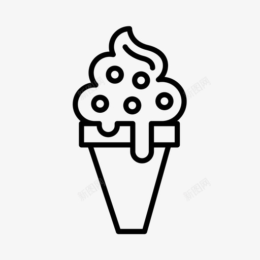 冰淇淋嘉年华甜点图标svg_新图网 https://ixintu.com 冰淇淋 冰淇淋筒 嘉年华 夏天 甜点 食物