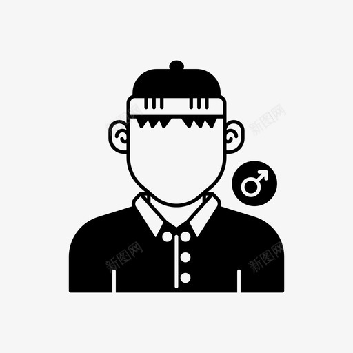 穆斯林男子化身个人资料图标svg_新图网 https://ixintu.com 个人资料 化身 化身男子 用户 穆斯林男子
