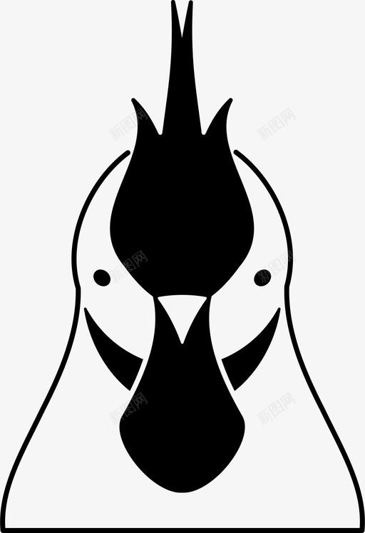 鸡鸡头生肖图标svg_新图网 https://ixintu.com 生肖 鸡 鸡头