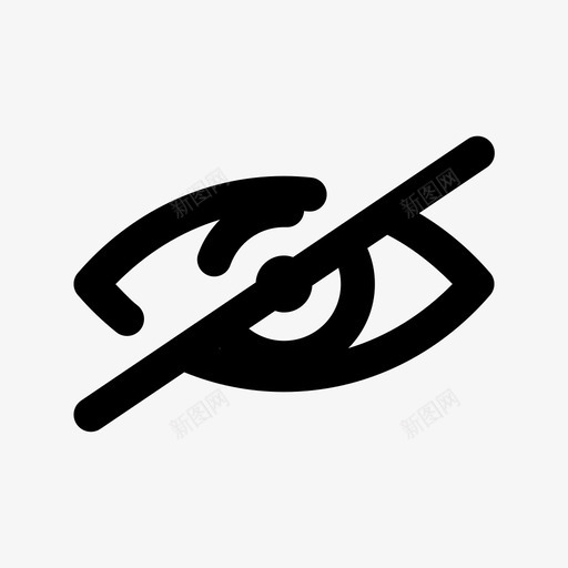 隐藏不可见隐私图标svg_新图网 https://ixintu.com 不可见 视野 隐私 隐藏
