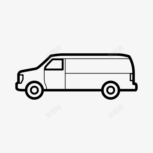 厢式货车小汽车1型车图标svg_新图网 https://ixintu.com 1型车 厢式货车 小汽车