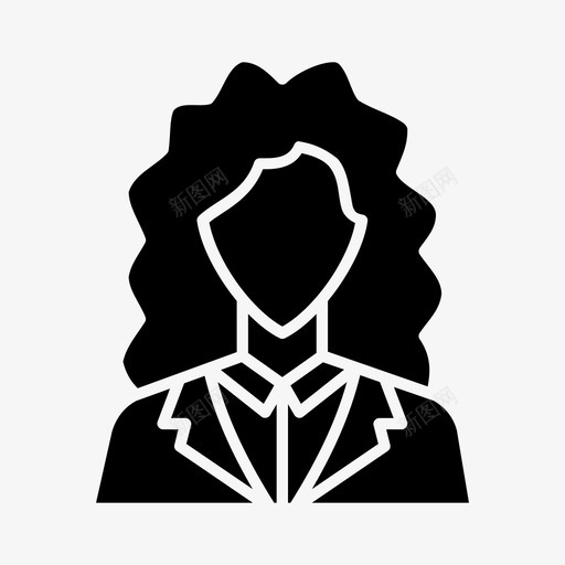 女商人老板女图标svg_新图网 https://ixintu.com 专业人士 女 女商人 女用户 老板