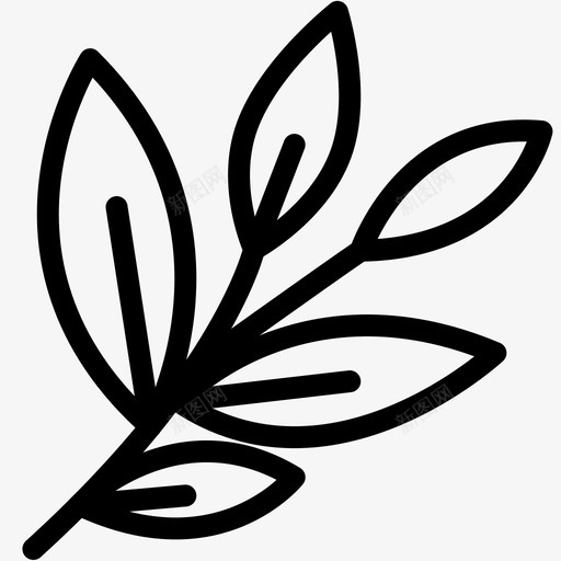 鼠尾草香草有机图标svg_新图网 https://ixintu.com 有机 素食 纯素 蔬菜 蔬菜系列 香草 鼠尾草