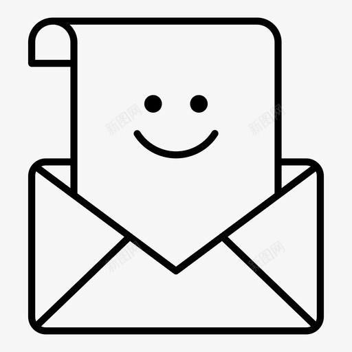 开心信电子邮件收件箱图标svg_新图网 https://ixintu.com 开心信 收件箱 电子邮件 留言