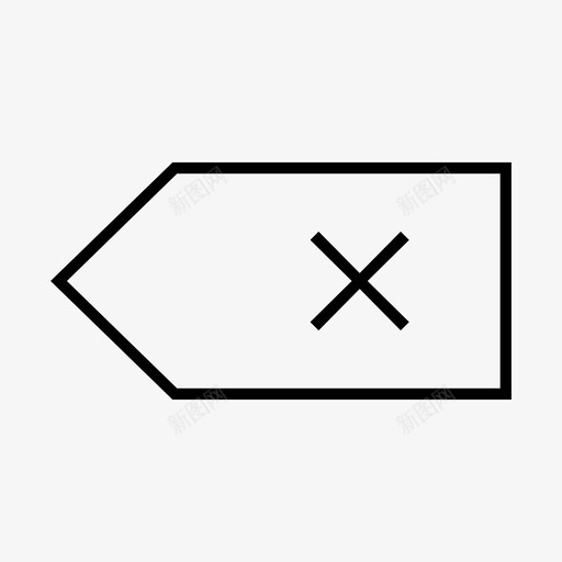 取消退格删除按钮图标svg_新图网 https://ixintu.com 删除按钮 取消 退格