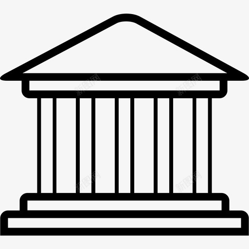 帕台农神庙建筑地标图标svg_新图网 https://ixintu.com 地标 帕台农神庙 建筑 纪念碑
