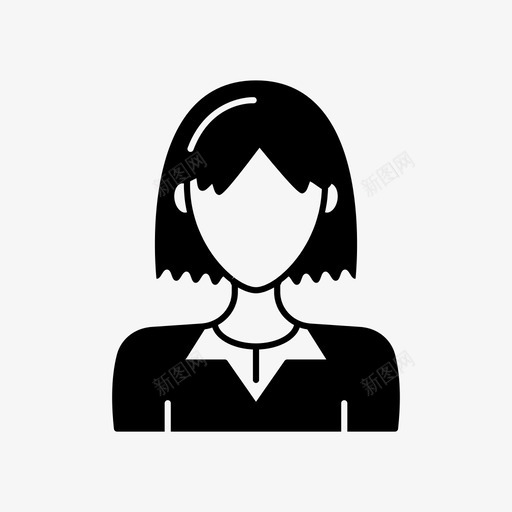 短发女人化身无脸图标svg_新图网 https://ixintu.com 化身 化身女人 无脸 用户 短发 短发女人