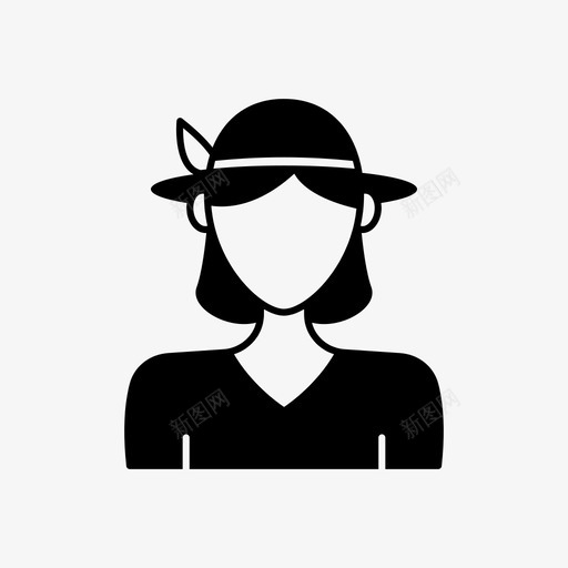 戴帽子的女人化身短发图标svg_新图网 https://ixintu.com 化身 化身女人 戴帽子的女人 用户 短发