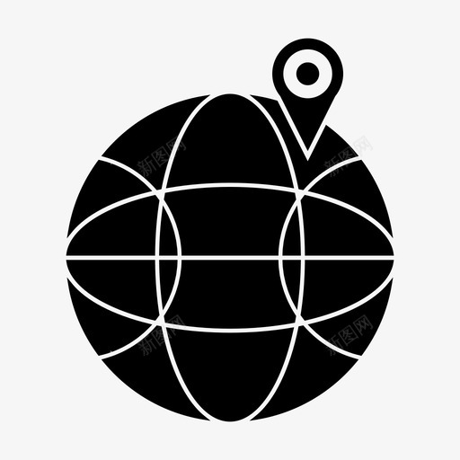 全球社区互联网图标svg_新图网 https://ixintu.com 互联网 全球 全球位置 在线 地点 社区