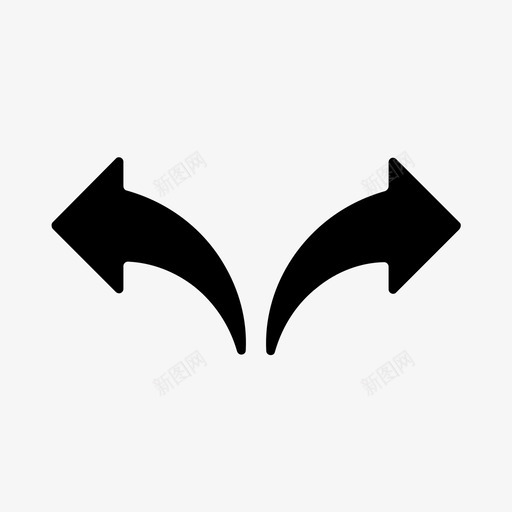 撤消和重做箭头图标svg_新图网 https://ixintu.com 撤消和重做箭头