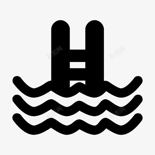 游泳池池梯池侧图标svg_新图网 https://ixintu.com 楼梯 池侧 池梯 游泳池 爬梯