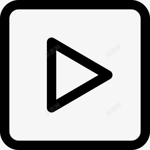 播放按钮音频播放器图标svg_新图网 https://ixintu.com 开始 播放器 播放按钮 视频线图标 音频