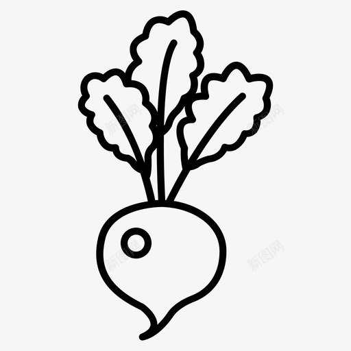 萝卜芸苔科食用根图标svg_新图网 https://ixintu.com 芥末科 芸苔科 萝卜 蔬菜 食用根
