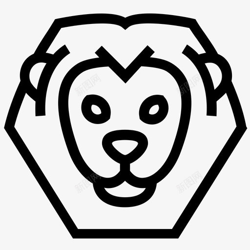 狮子脸非洲狮子狮子王图标svg_新图网 https://ixintu.com 捕食者 狮子王 狮子脸 狮子脸图标 豹狮狮子 非洲狮子