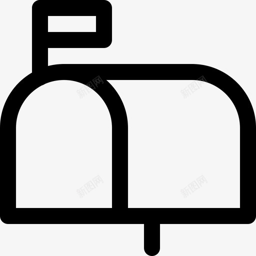 信箱封闭式旗帜式图标svg_新图网 https://ixintu.com 信件式 信箱 封闭式 旗帜式 翻盖式