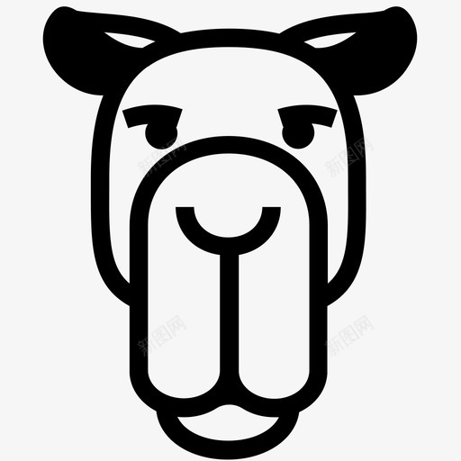 骆驼脸动物沙漠动物图标svg_新图网 https://ixintu.com 动物 反刍动物 沙漠动物 骆驼 骆驼脸