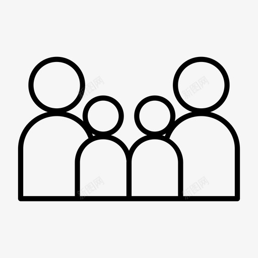 家庭友谊团体图标svg_新图网 https://ixintu.com 友谊 团体 团队 家庭 成员