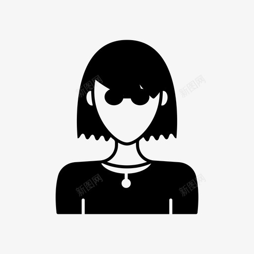短发女头像女图标svg_新图网 https://ixintu.com 个人资料 头像 头像女 女 短发女