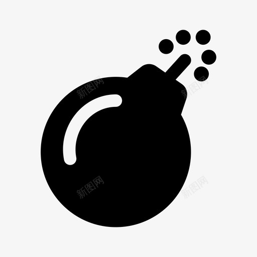 炸弹炸药战争图标svg_新图网 https://ixintu.com 战争 武器 灯芯 炸弹 炸药
