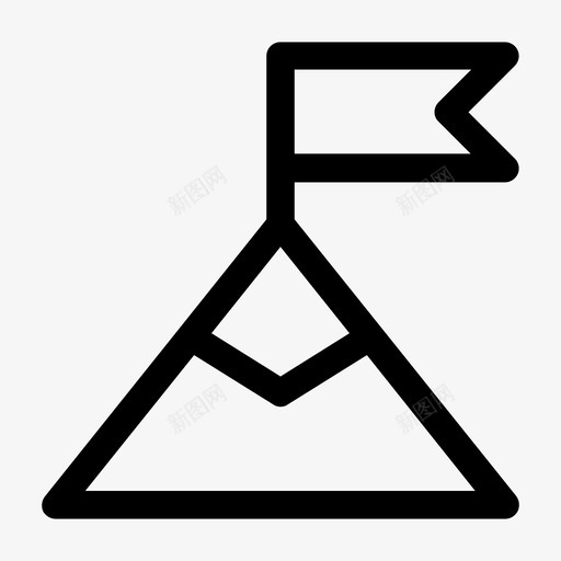 目标旗帜山图标svg_新图网 https://ixintu.com 山 旗帜 目标
