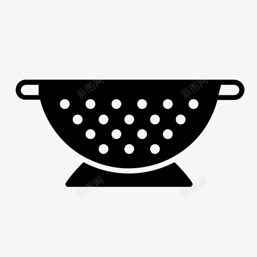 滤器排水管厨房工具图标svg_新图网 https://ixintu.com 厨房工具 厨房用具 排水管 滤器 筛子