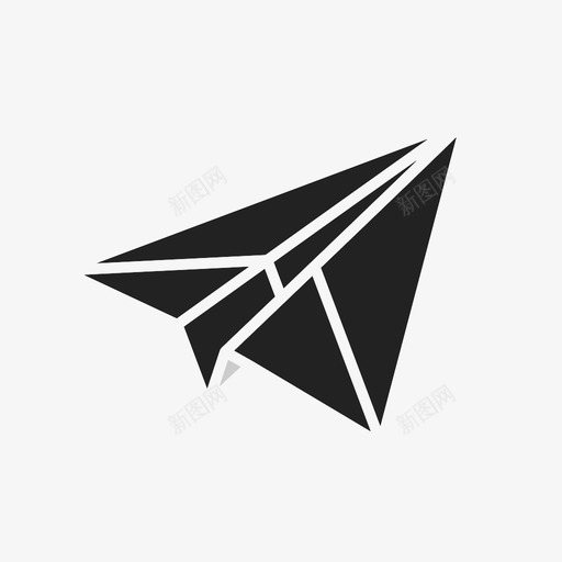 纸飞机飞机折叠图标svg_新图网 https://ixintu.com 折叠 折纸 纸飞机 飞机