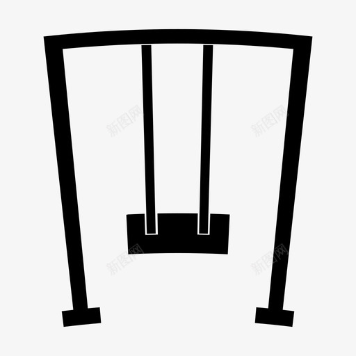 秋千游乐场儿童图标svg_新图网 https://ixintu.com 儿童 公园 操场 游乐场 秋千