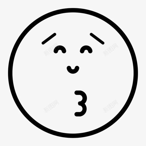 用微笑的眼睛亲吻脸表情爱图标svg_新图网 https://ixintu.com 爱 用微笑的眼睛亲吻脸 表情