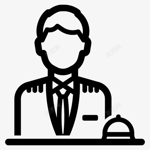 礼宾部登记入住酒店图标svg_新图网 https://ixintu.com pixa 前台 接待员 登记入住 礼宾部 酒店