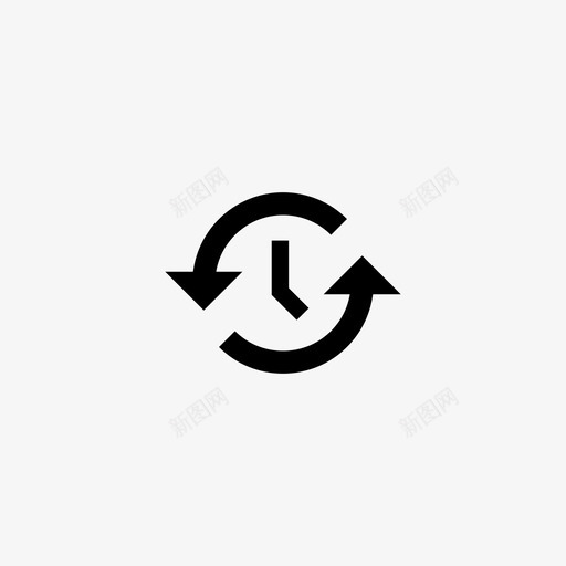 可用性中断时钟图标svg_新图网 https://ixintu.com 中断 可用性 时钟 时间