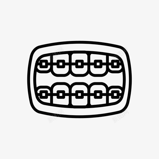 牙套牙医牙齿图标svg_新图网 https://ixintu.com 保健 牙医 牙套 牙科诊所 牙齿