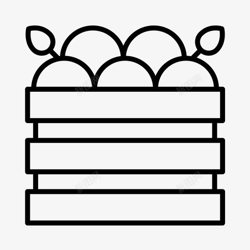 水果箱农业柑橘图标svg_新图网 https://ixintu.com 农业 农场 柑橘 水果箱 超市 食品
