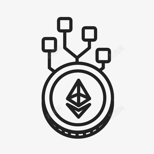 区块链以太坊比特币加密图标svg_新图网 https://ixintu.com 加密 区块链以太坊 比特币 货币