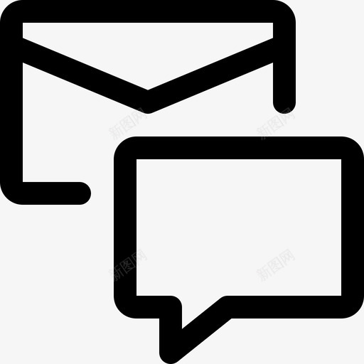 聊天框消息通信电子邮件图标svg_新图网 https://ixintu.com 电子邮件 聊天框消息 语音泡泡 通信