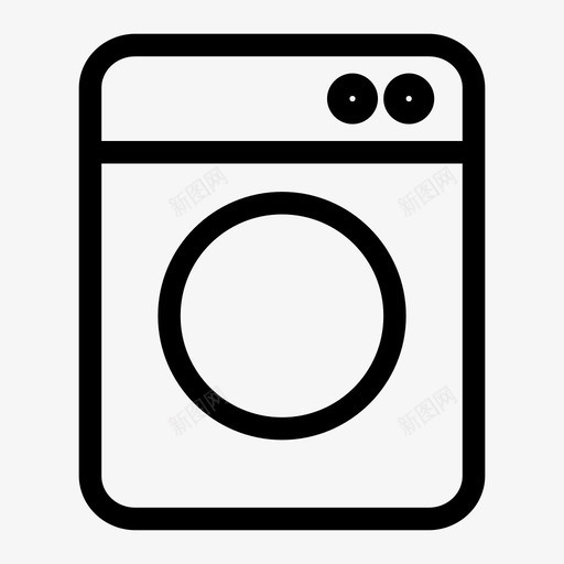 洗衣机服装电子图标svg_新图网 https://ixintu.com 家用电器 服装 洗衣机 电子
