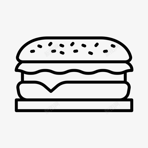 地铁餐车食物图标svg_新图网 https://ixintu.com 地铁 垃圾食品 帕尼尼 食物 餐车