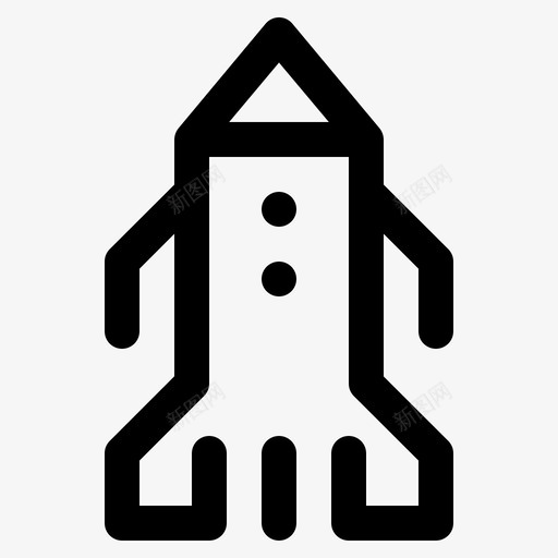 火箭宇宙飞船交通工具图标svg_新图网 https://ixintu.com 交通工具 宇宙飞船 火箭