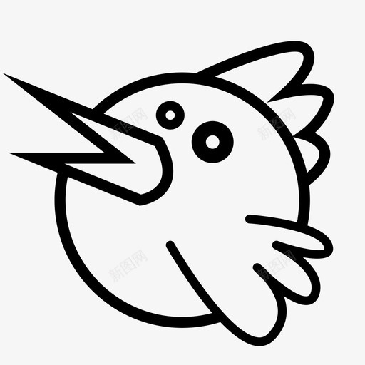 鸡头鸟卡通图标svg_新图网 https://ixintu.com 公鸡 卡通 鸟 鸡头