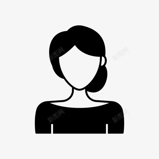 发髻女头像发髻图标svg_新图网 https://ixintu.com 发髻 发髻女 头像 头像女 妈妈 用户