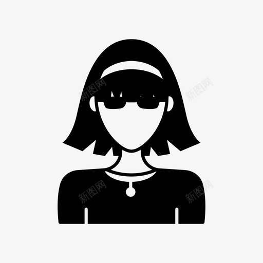 短发女孩化身项链图标svg_新图网 https://ixintu.com 化身 化身女人 女人 用户 短发 短发女孩 项链