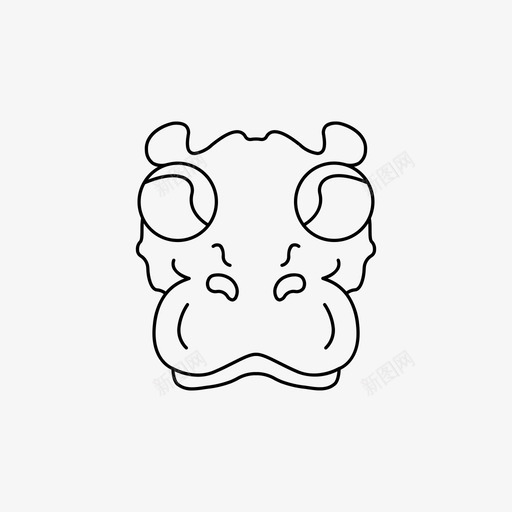 河马动物动物园图标svg_新图网 https://ixintu.com 动物 动物园 动物学 河马