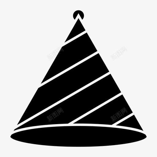 小丑帽派对图标svg_新图网 https://ixintu.com 小丑帽 派对