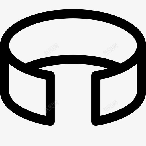 曲线显示技术身临其境全景图标svg_新图网 https://ixintu.com 全景 屏幕 智能设备线图标 曲线显示技术 身临其境