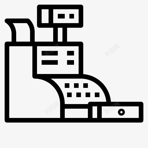 收银员收银机货币图标svg_新图网 https://ixintu.com 收银员 收银机 现金 货币 购物托收