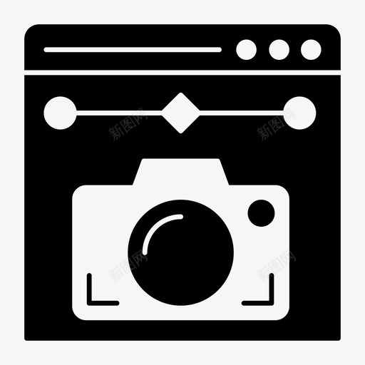 在线浏览器摄像头图标svg_新图网 https://ixintu.com 互联网 在线 技术 摄像头 浏览器 网络搜索引擎优化字形图标