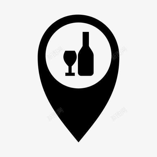 地点酒吧咖啡馆图标svg_新图网 https://ixintu.com 别针 咖啡馆 地点 酒吧 饮料